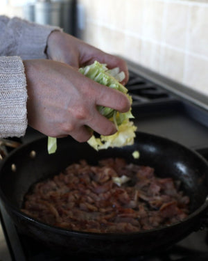 Irish Fried Bacon and Cabbage