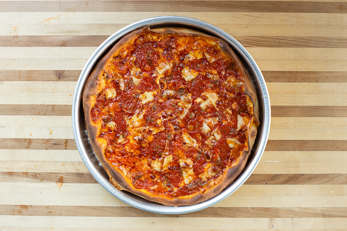 Homemade Chicago Deep Dish Style Pizza