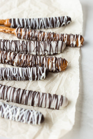 Caramel Dipped Pretzel Rods