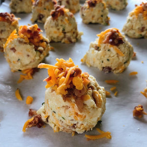 Zucchini Biscuits with Cheddar and Bacon