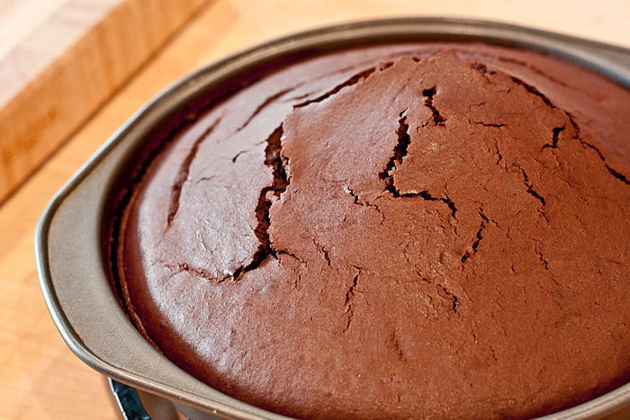 Trouble Shooting Cakes: tips for preventing a  domed, cracked, or sunken cake.