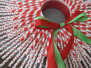 Paper Straw Wreath