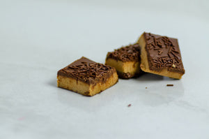 Chocolate Peanut Butter Truffle Squares with Connie