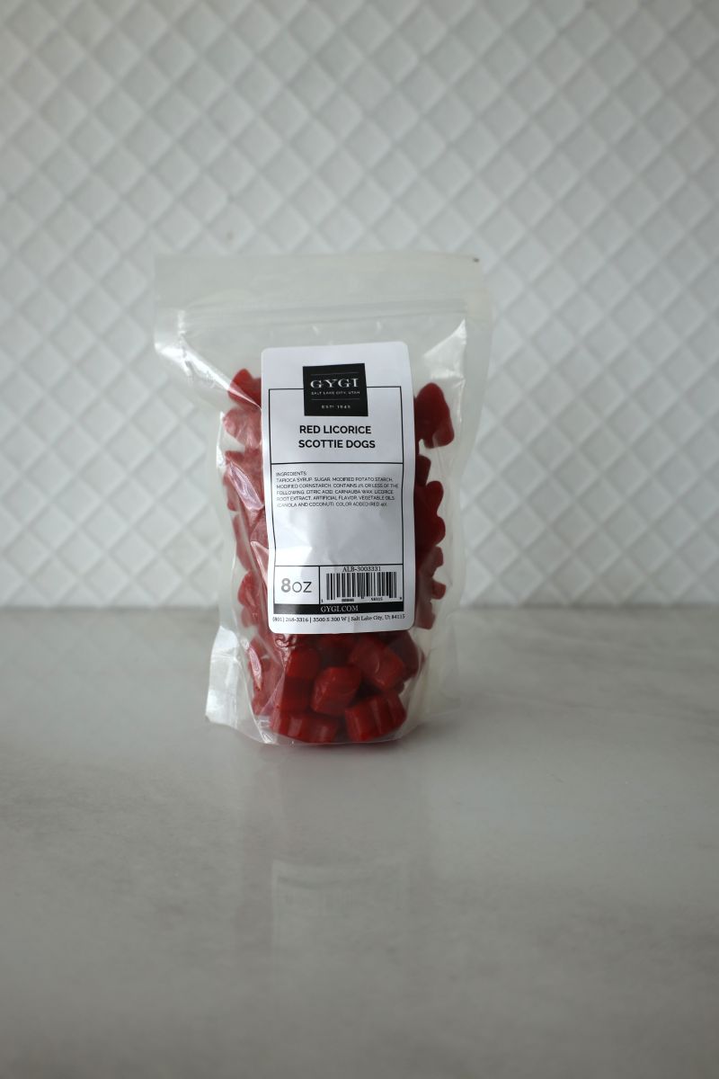 Red Licorice Scottie Dogs - 8 Oz Bag