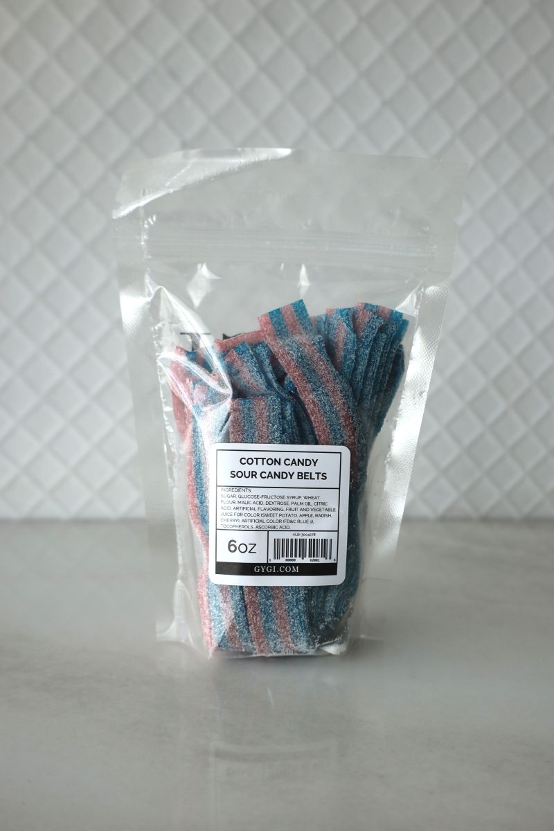6 oz Cotton Candy Sour Belts