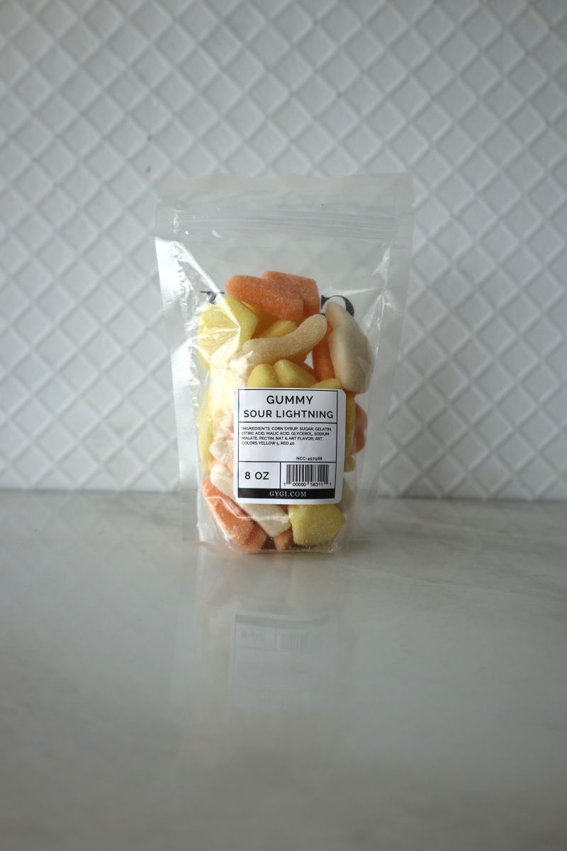 Gummy Sour Lightning Bolts - 8 Oz Bag