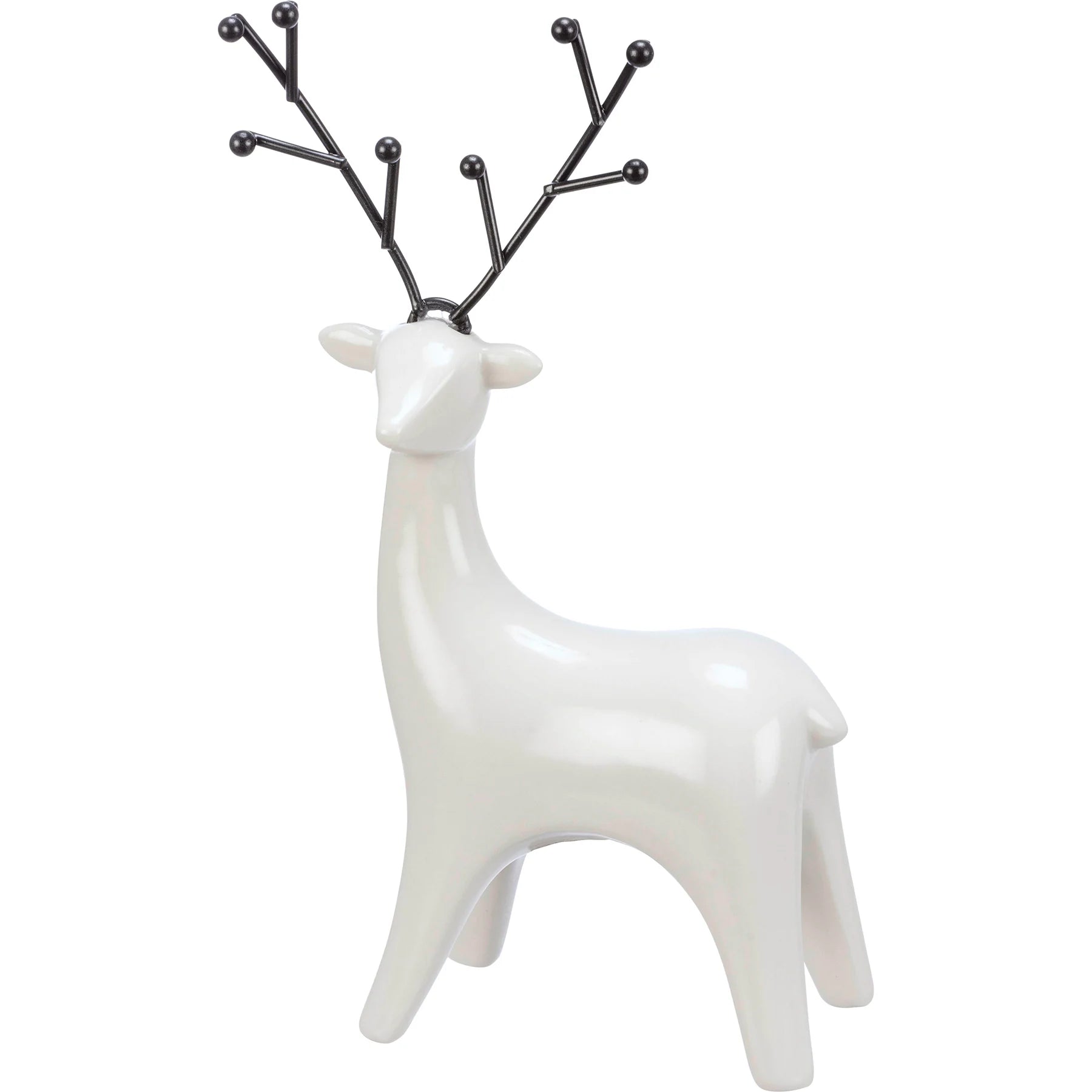 Black & White Deer Figurine