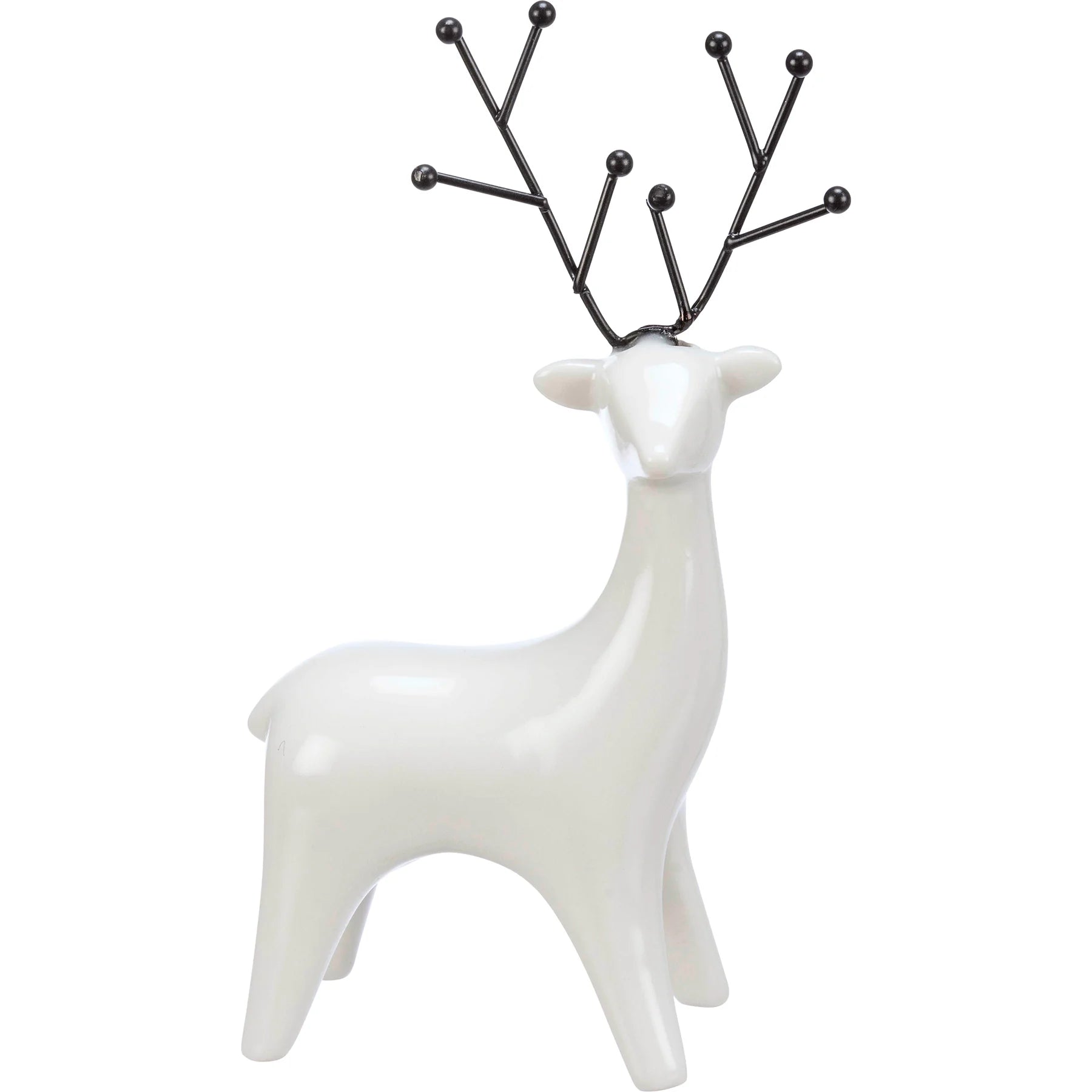 Black & White Deer Figurine