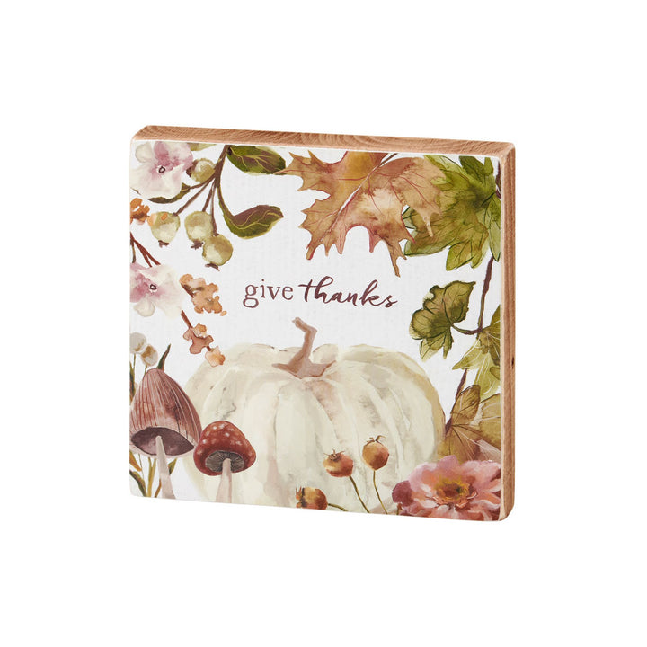 Block Sign Give Thanks