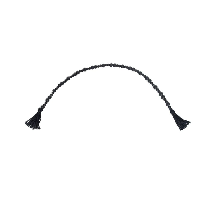 Black Bead W/Tassels