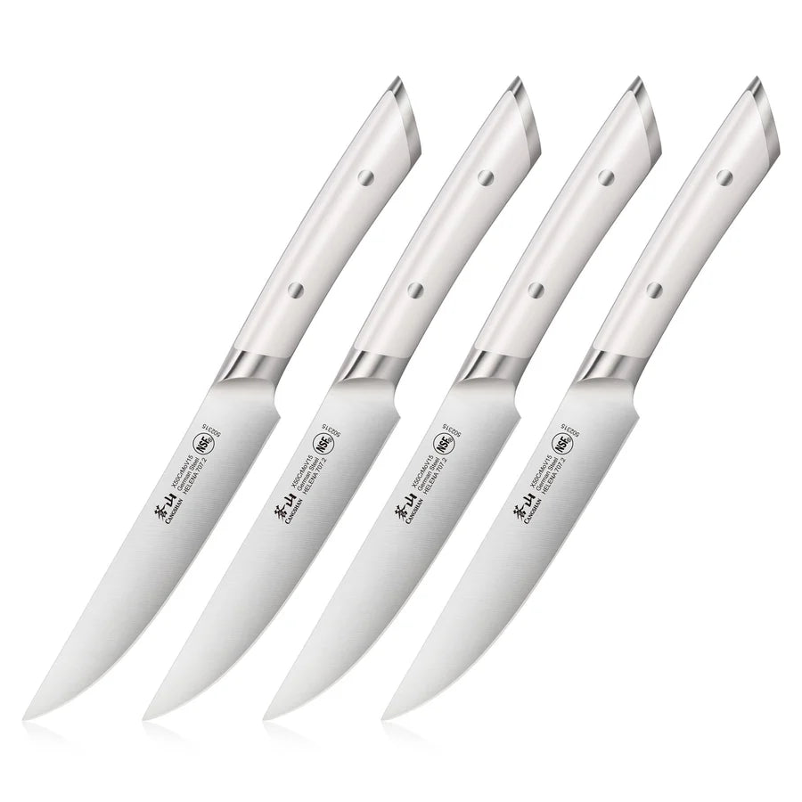 Cangshan Helena White Steak Knife Set 5"