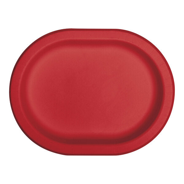 Classic Red Oval Plate