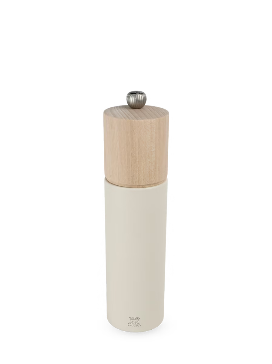 8" BOREAL Beechwood Salt Mill- Feather White