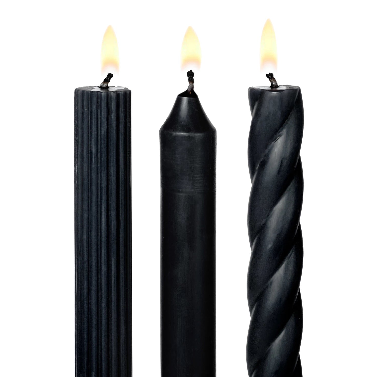 Assorted Candle Tapers 3-Pack (Black)