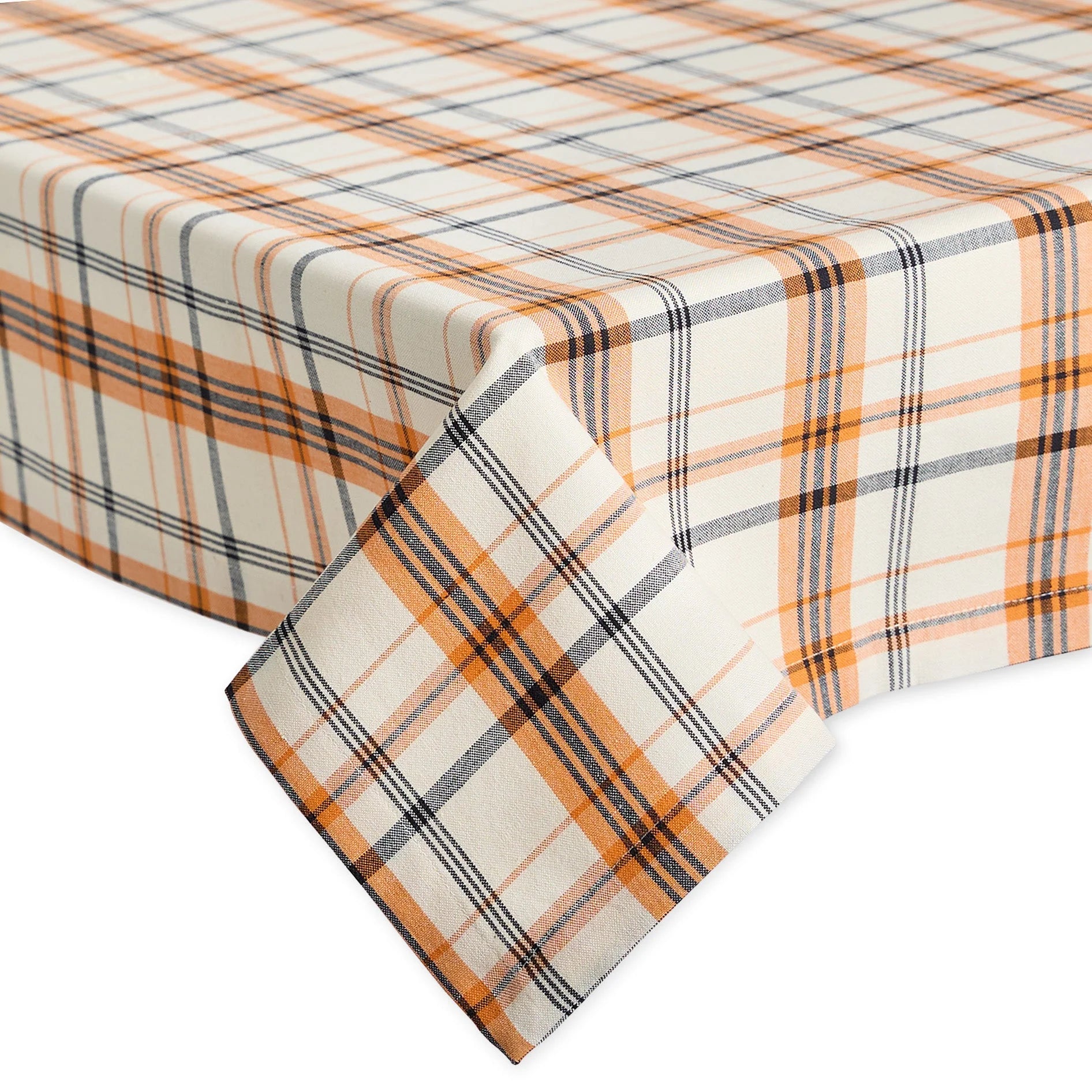 Happy Halloween Plaid Tablecloth 52" x 52"