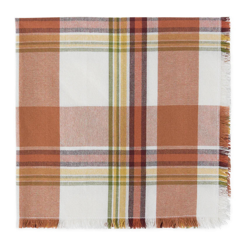 Autumn Leaves Plaid Napkin