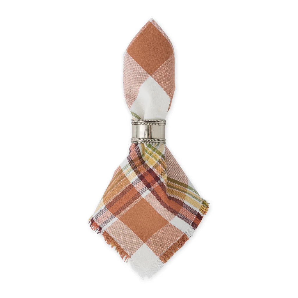 Autumn Leaves Plaid Napkin