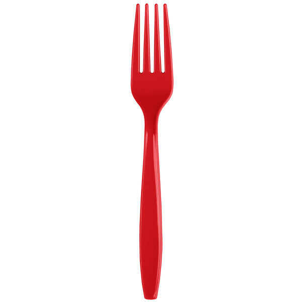 Solid Color Plastic Forks