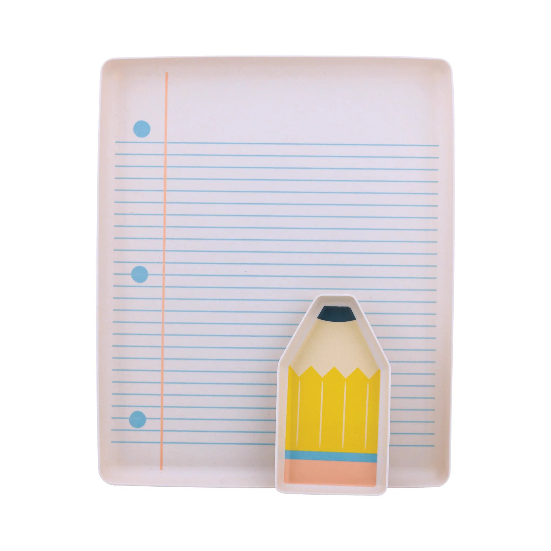 Paper and Pencil Bambo Tray Set