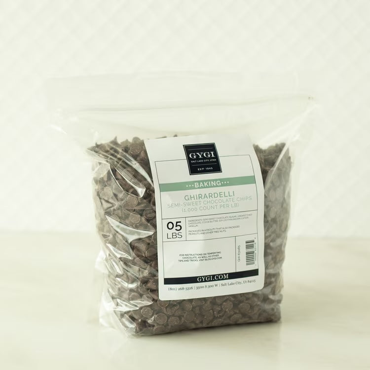 Ghirardelli Semi Sweet Chocolate Baking Chips 1000ct - 5 lb. Bag