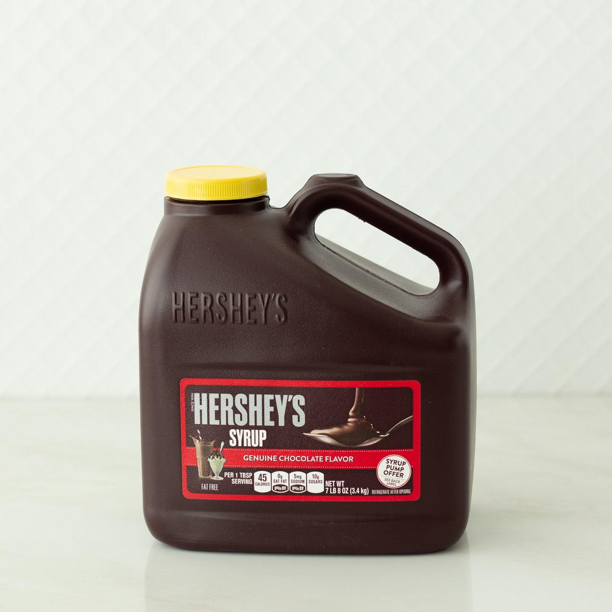 HERSHEY'S SIMPLY 7.5 Lb Chocolate Syrup Jug – Gluten Free, Kosher, Non-GMO – Perfect For Baking & Desserts