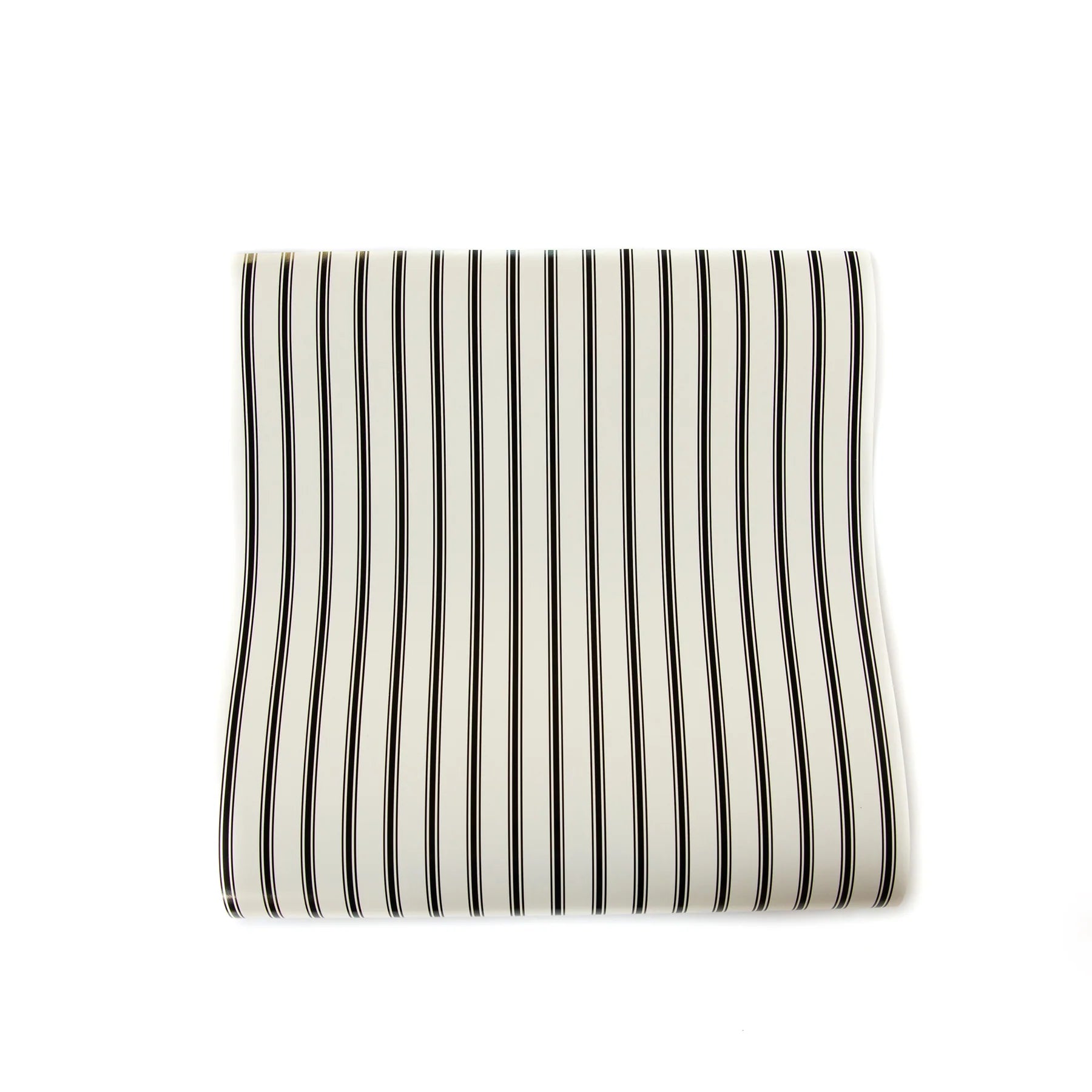 Cream with Black Stripe Paper Table Runner