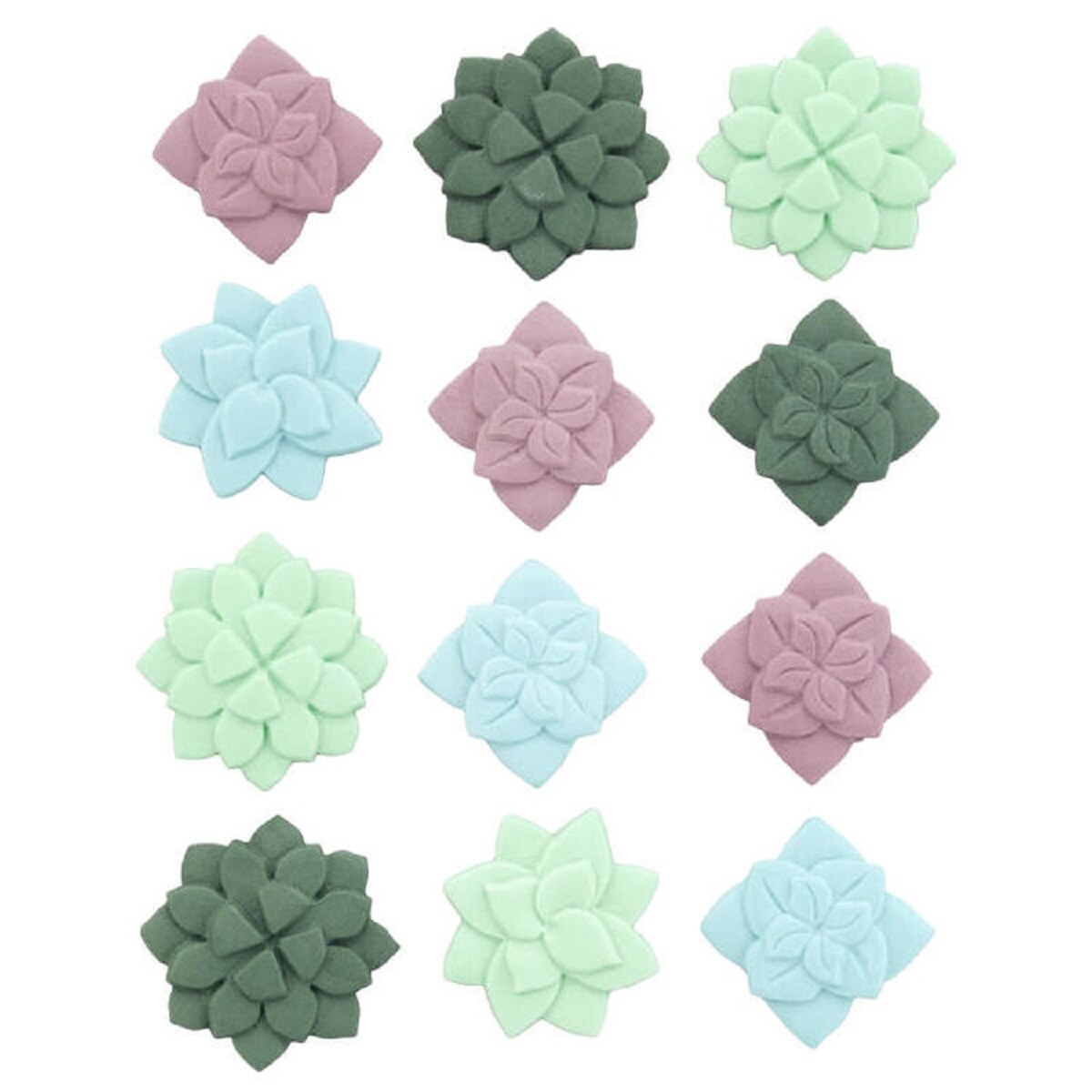 succulent icing decorations Succulent Royal Icing Decorations