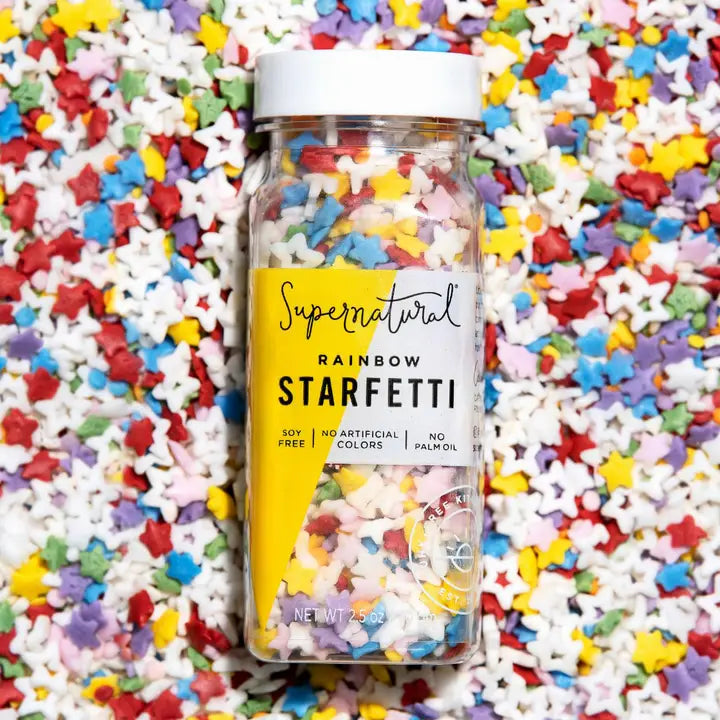 Dye Free Rainbow Starfetti Sprinkles 3oz