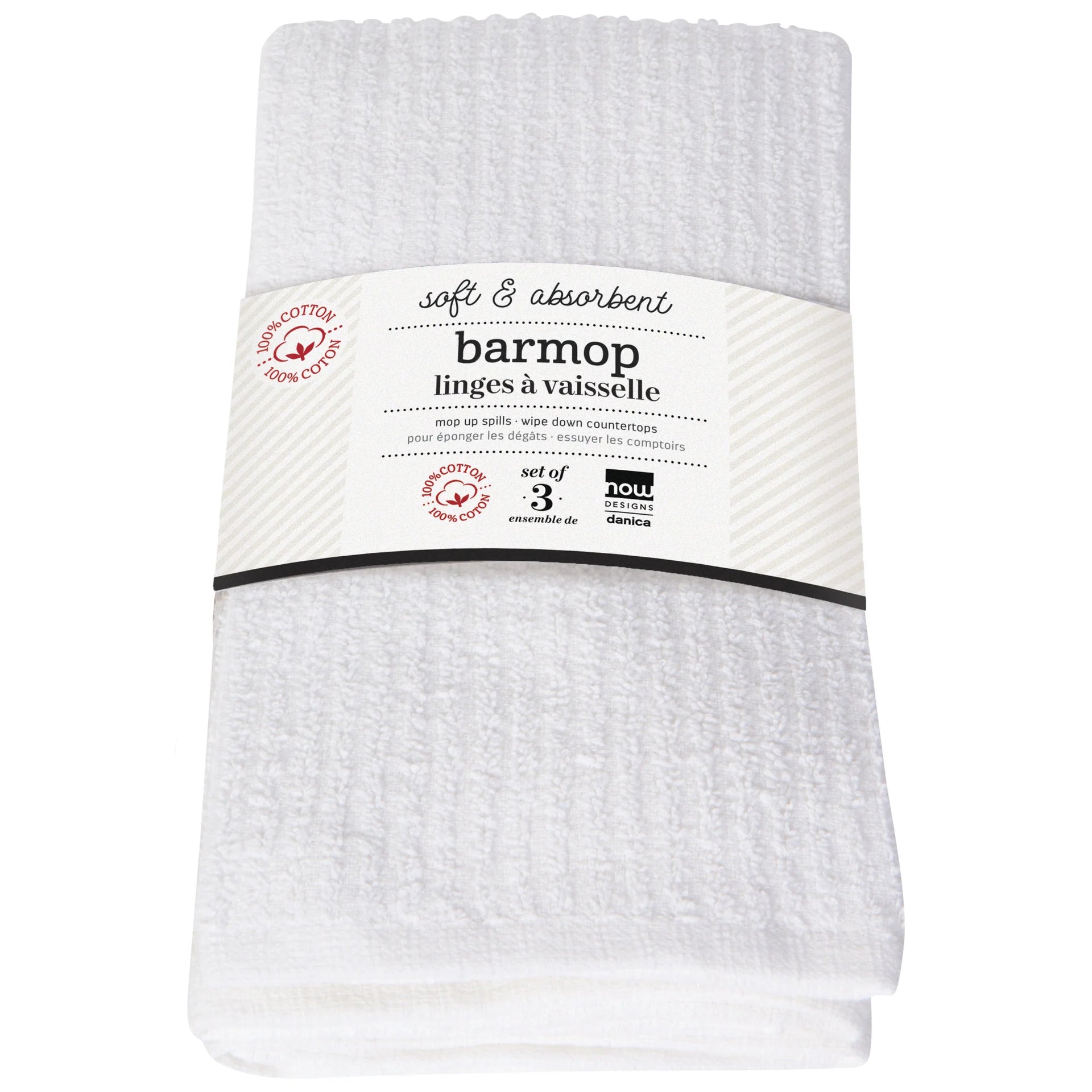 Utility Barmops Large White - Set of 3