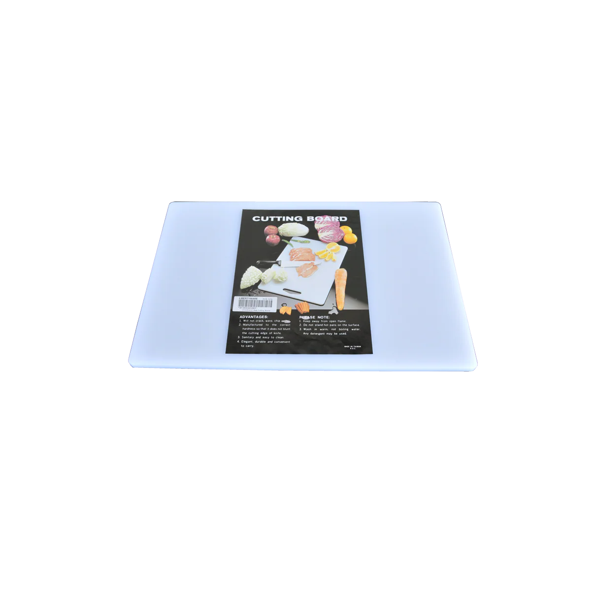 Cutting Board Poly White 12'' x 18'' x 3/4''