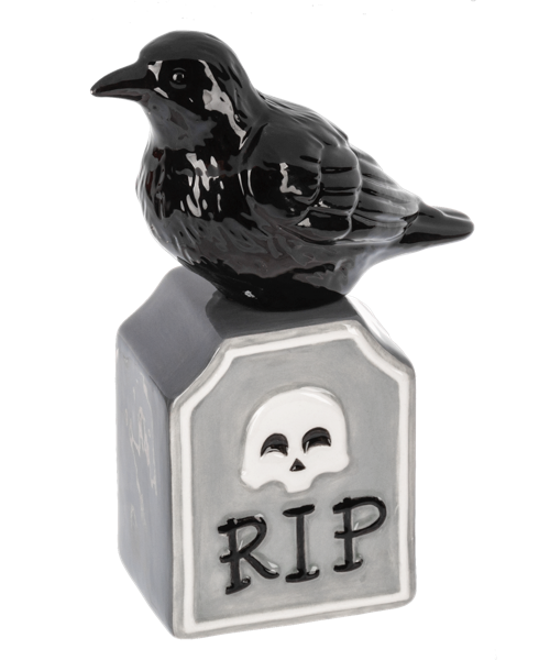Crow and Gravestone Salt & Pepper Shakers