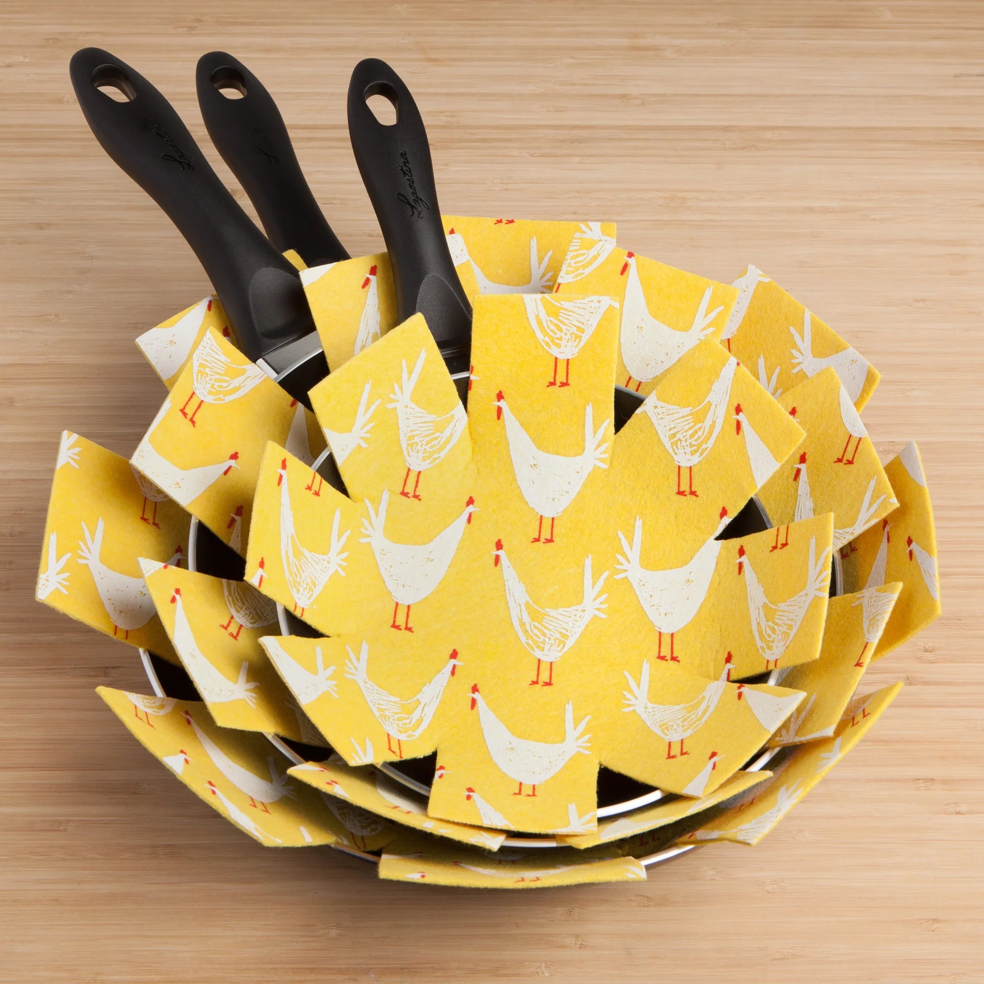 Chicken Scratch Pan Protectors - Set of 3