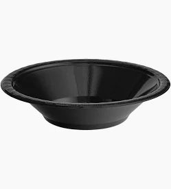 20 oz Black Plastic Bowl - 20 ct.