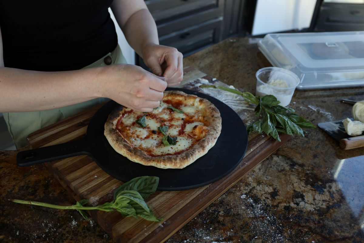 Making authentic Neapolitan-style pizza at home with simple crust and simple sauce recipes.
