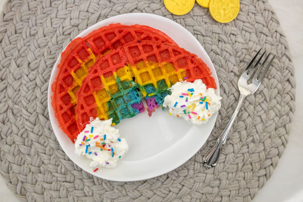 Magical Rainbow Waffles