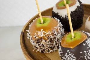 Homemade caramel apples made with Peter’s Caramel
