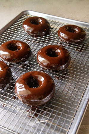 Baked Chocolate Cake Donuts