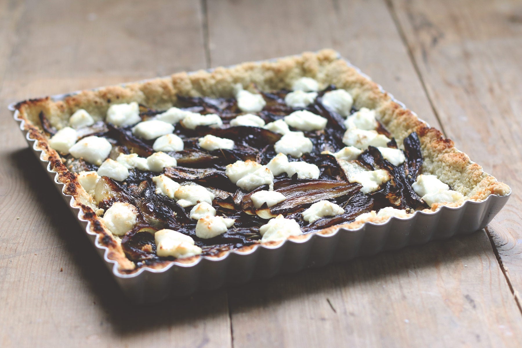 Caramelized Onion Tart with Gluten Free Crust
