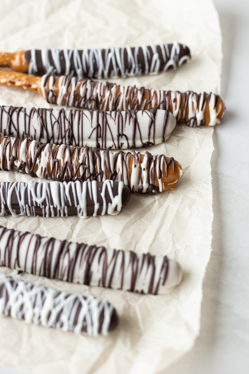 Caramel Dipped Pretzel Rods
