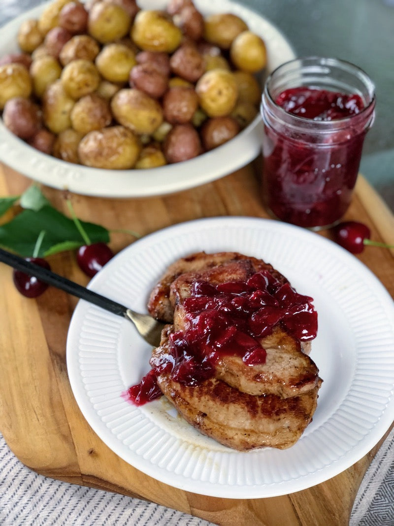Cherry Glazed Pork Chops