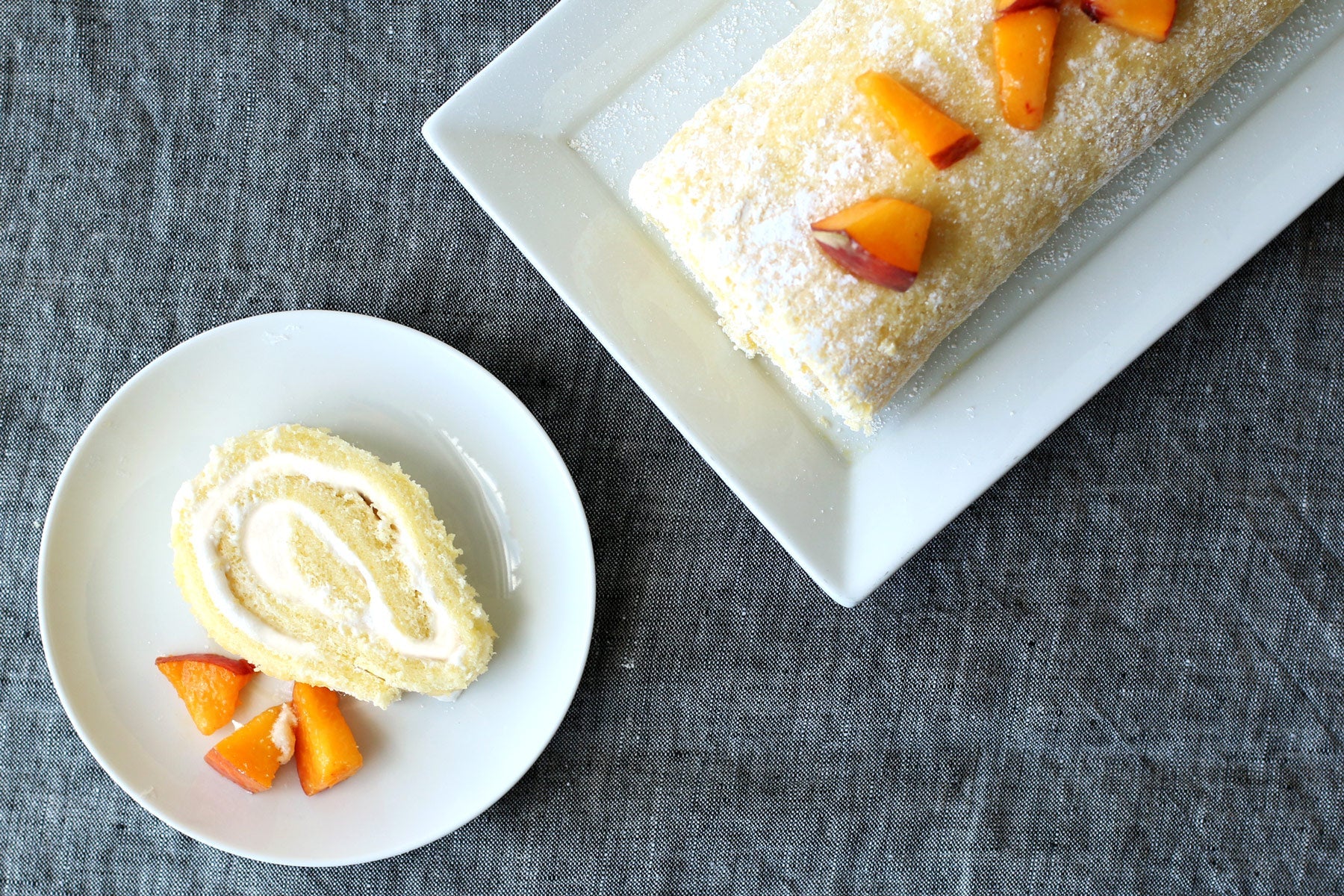 Peach Jelly Roll Cake