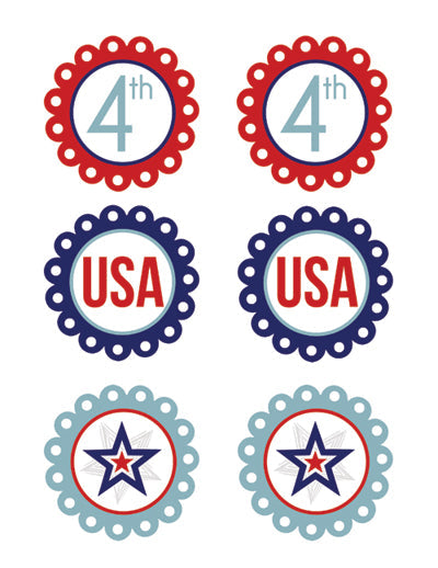 FREE Printable Patriotic Cupcake Toppers
