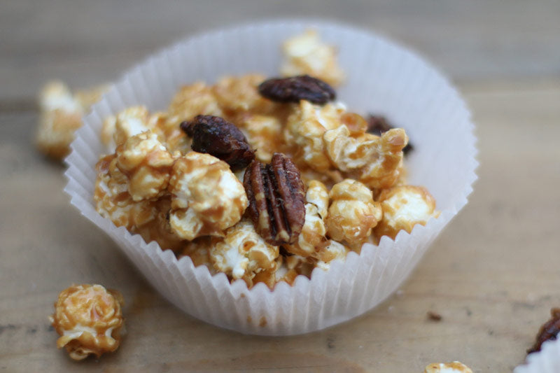 Salted Caramel Pecan Popcorn