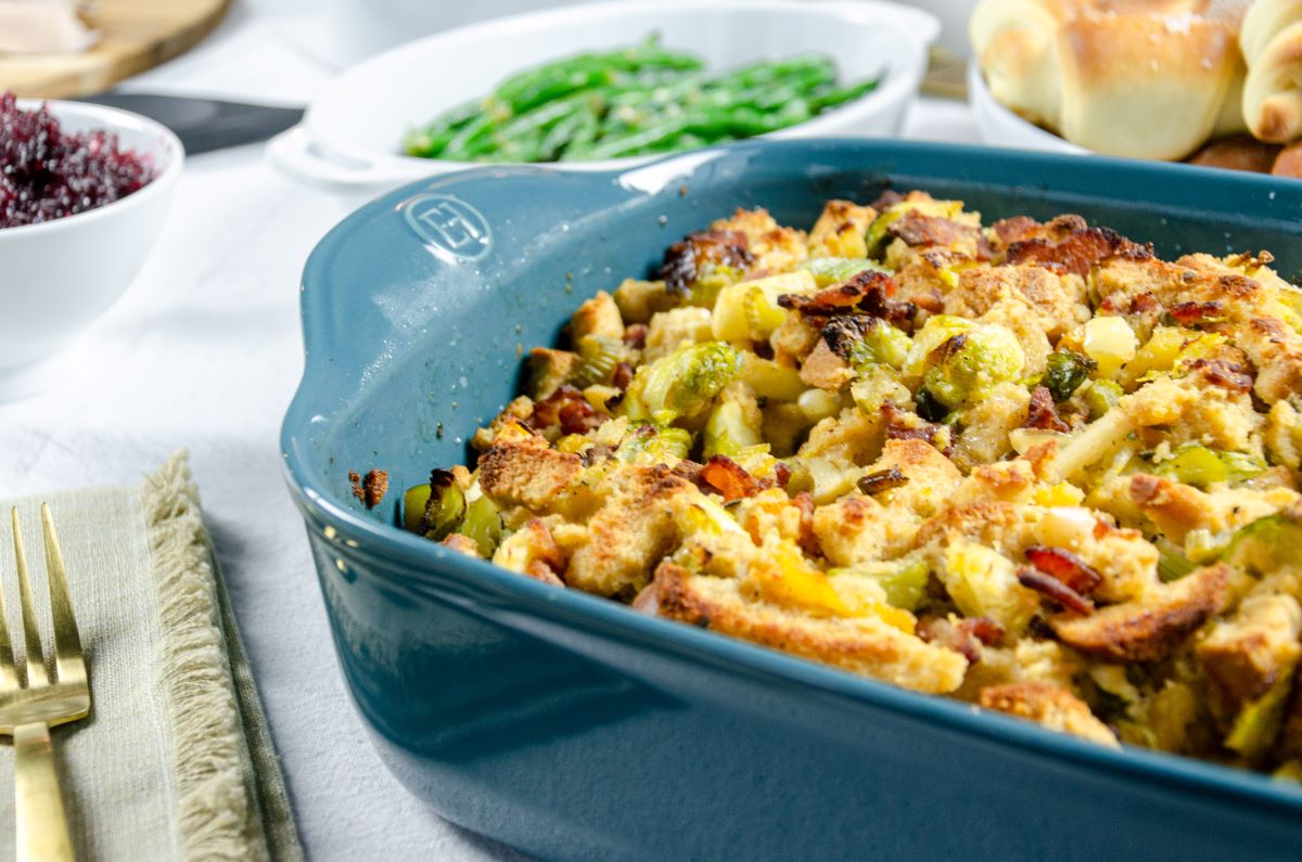Apple, Bacon & Brussels Sprouts Stuffing