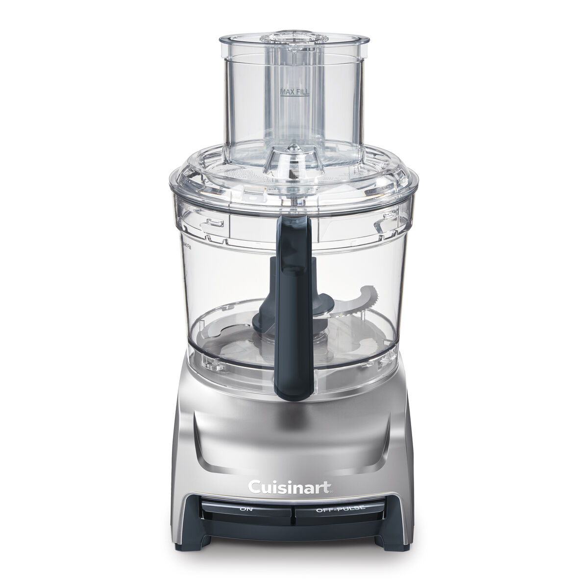 Cuisinart food processor on a white background