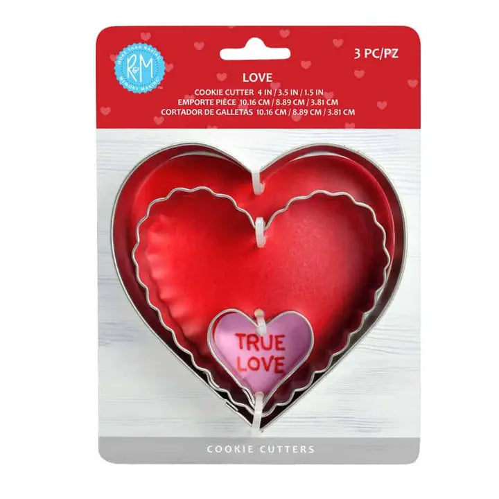Love Heart Cookie Cutter 3 Piece Set