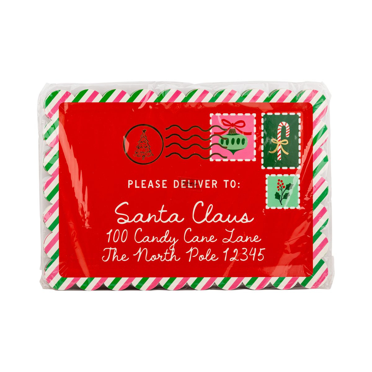 Letter to Santa Shaped Christmas Paper Serving Platters