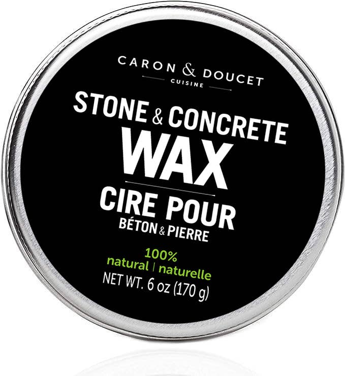 Container of Caron & Doucet Stone & Concrete Wax on a white background