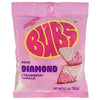 Pink package of BUBS Sour Diamond Strawberry Vanilla candy