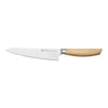 Prep knife with a wooden handle on a white background
